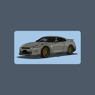 Nissan GTR Illustration (Pen Tool) adobe illustrator car design figma graphic design graphics gtr illustration nissan uiux