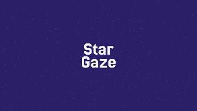 Stargaze animation design graphic design typography