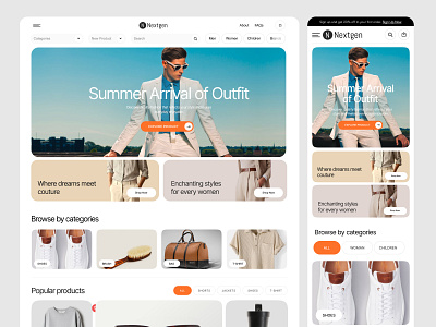 Ecommerce Website: Fashion design e commerce ecommerce ecommerce design ecommerce website design landing page minimal ui ux web web design website