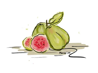 Guava - Digital Paint artist digital art digital artist digital painting dribbble fruit fruit art fruit illstration fruit illustrator guava illustrator photoshop shot