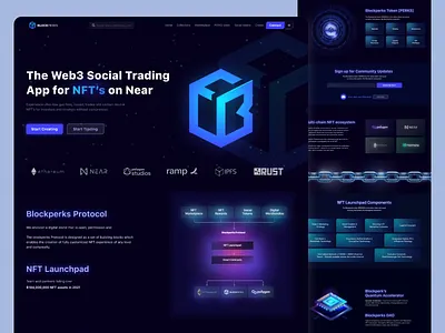 BlockPerks || NFT Website blockchain cryptocurrency nft nftlandingpage