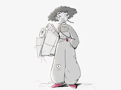 Character illustration of a young Artist 2d 2d character character character design character illustration illustration