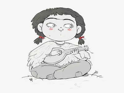 Country girl from Caucasus 2d caucasus character character design design illustration