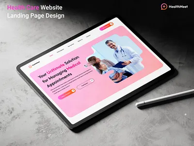 Health Care Website Landing Page Design adobe xd care figma health landing page ui ui design ux website