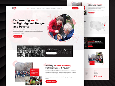 Teens Opposing Poverty (TOP) Website Design charity website design communityservice poverty website design povertyalleviation ui ui design uiux volunteer web design website website design youth youthempowerment