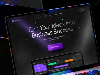 IdeaPilot AI – Landing Page for Innovative Platform ai landing page platform saas ui ux website