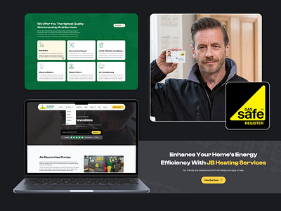 JB Heating - Website Redesign branding design graphic design homepage illustration logo mockup showcase ui vector website