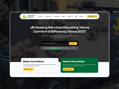 JB Heating - Website Redesign branding design heating home mockup redesign responsive service showcase ui ux ui vector web website