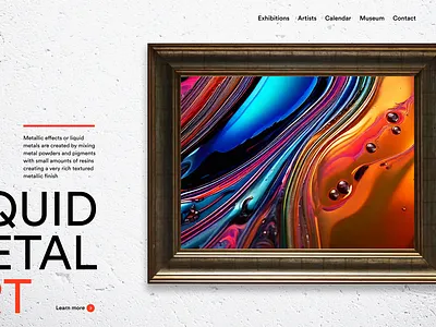 Hero design for a museum animation hero design ui user interface design visual design web design