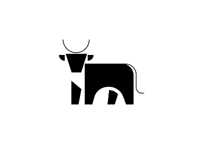 Curious Cow alex seciu animal logo branding cow cow logo horn logo logo logo design logo designer negative space negative space cow negative space logo