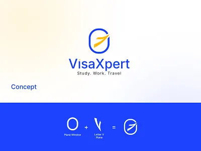VisaXpert branding design faruart graphic design logo logodesign minimal logo planelogo techlogo tourlogo travellogo visalogo vlogo