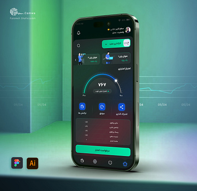 Financial Application (Marjinex) chart and leverage cryptocurrency exchange dark mood dashboard financial application green and blue modern ui transaction application ui