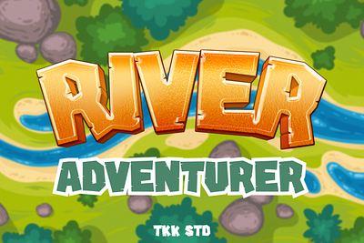 River Adventurer – Block and Gaming Font fun