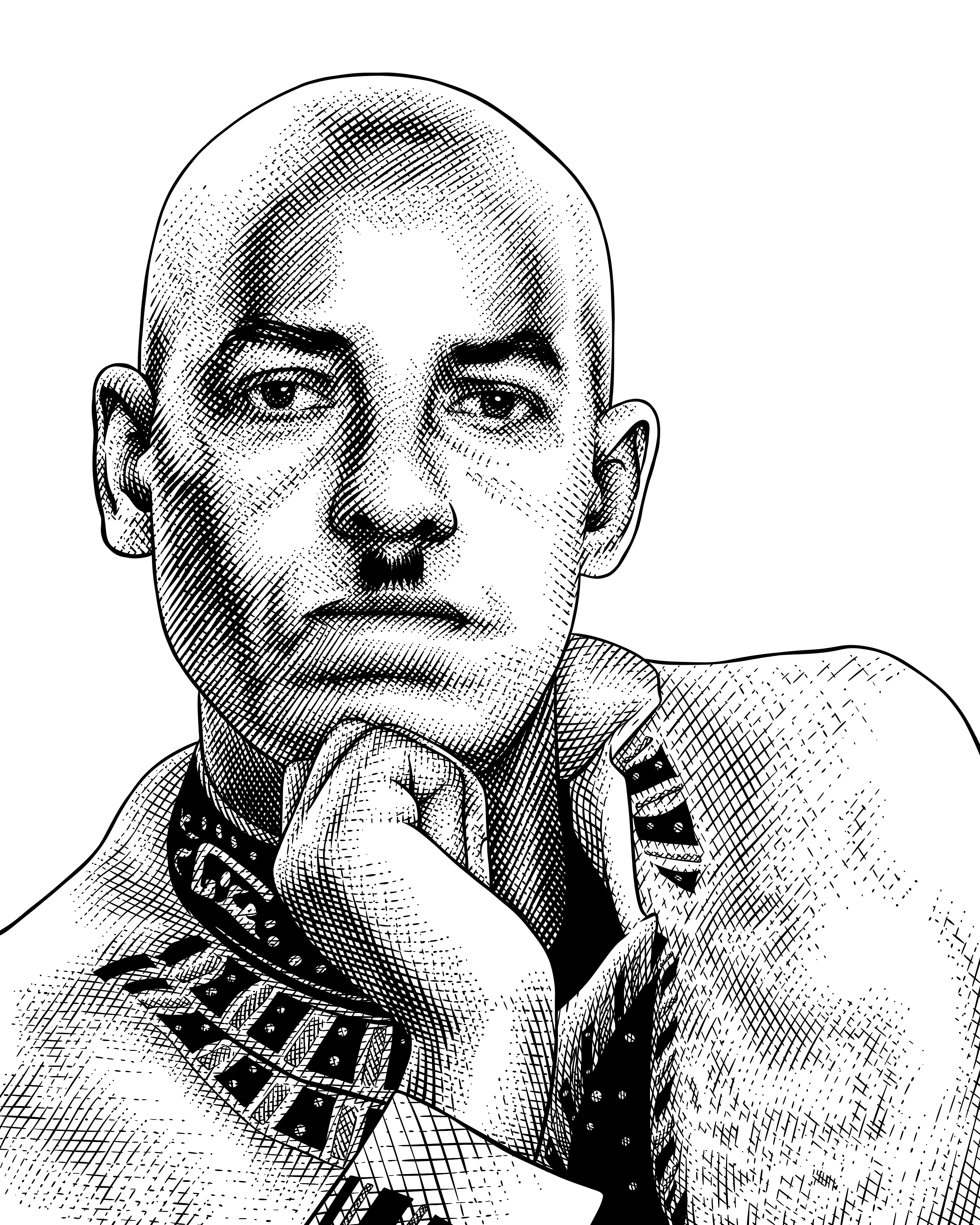 Example of Portrait Art In Engraving Technique