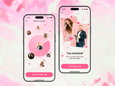 Dating Mobile iOS App app branding design graphic design illustration logo typography ui ux vector