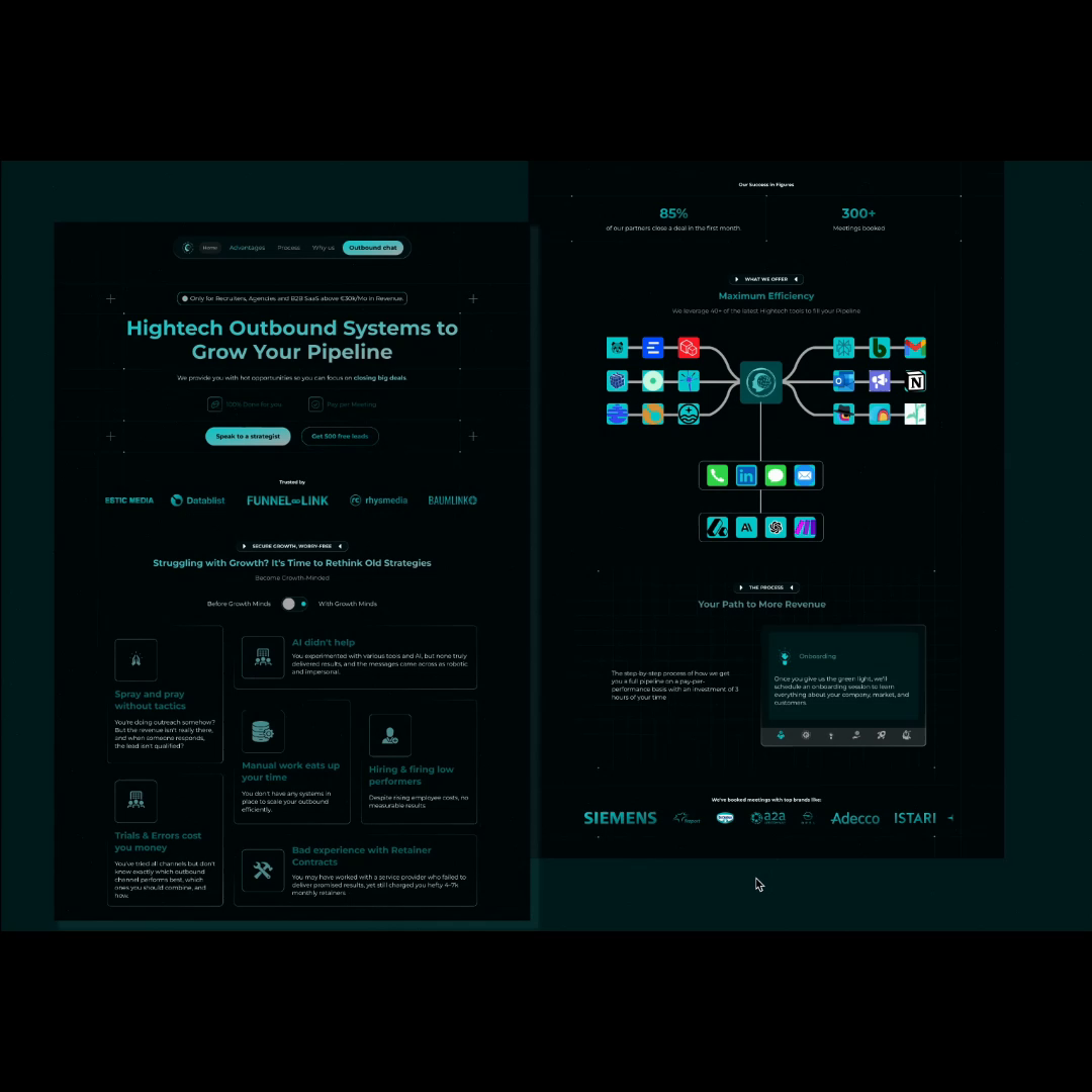 Example of Futuristic Website Landing Page Design
