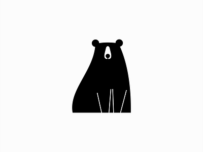 Minimalist Black Bear Logo animal bear branding design emblem entertainment grizzly icon identity illustration logo mark mascot media minimalist nature simple symbol vector wildlife