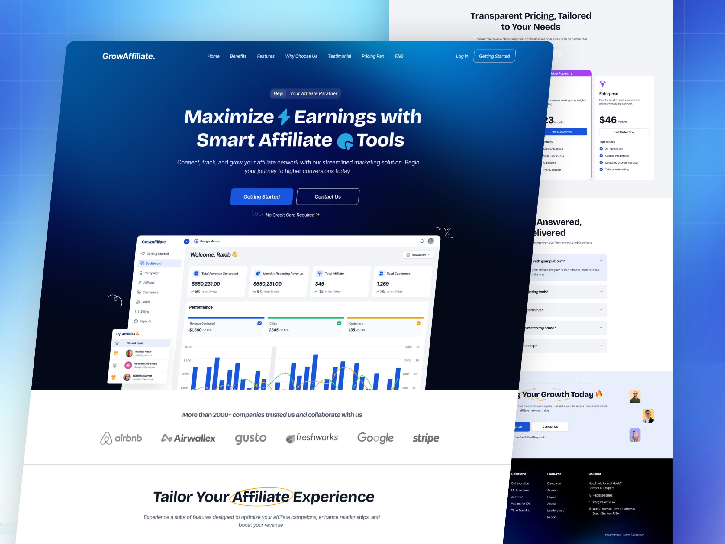 Example of Saa S Dashboard UI/UX Design Service