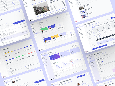 Admin dashboard UX/UI admin panel comparison table dashboard graph light mode mortgage mortgage calculator mortgage calculators mortgage comparison mortgage dashboard mortgage tool personal account real estate ui uxui