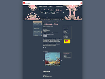 Website styling for art salon exhibition art exhibition layout ui website