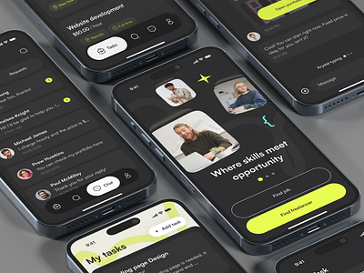 Freelance Marketplace Mobile App app app design app interfaces application design best app design design mobile mobile app design mobile app ui mobile ui mobile ui design mobile ux modern app ui modern ui ui ui design ui ux design user profile ux welcome screen