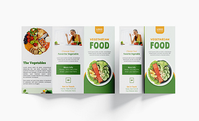 Healthy food trifold Brochure template design agency