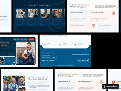 Plumbing Landing Page Design home page homepage landing landing page plumber ui website website design
