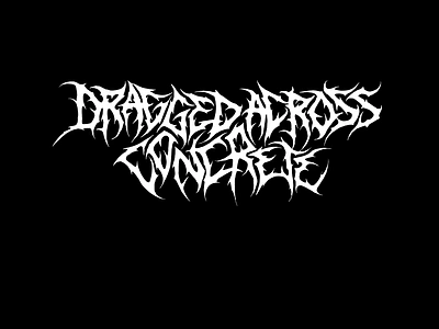 DRAGGED ACROSS CONCRETE LOGO black metal black metal logo branding death metal death metal logo design graphic design illustration logo ui