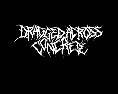 DRAGGED ACROSS CONCRETE LOGO black metal black metal logo branding death metal death metal logo design graphic design illustration logo ui