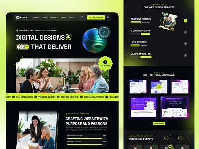 Graphic Design Agency | Digital Agency Landing Page advertising agency agency agency website business company website corporate agency design agency digital agency graphic design homepage landing landing page marketing marketing agency uidesign uiux webdesign website