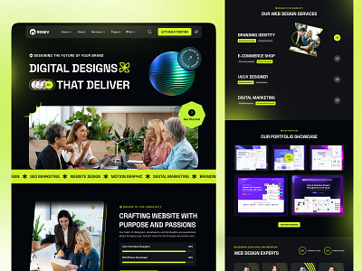 Graphic Design Agency | Digital Agency Landing Page advertising agency agency business company website digital agency graphic design homepage landing landing page landingpage marketing uidesign uiux webdesign website