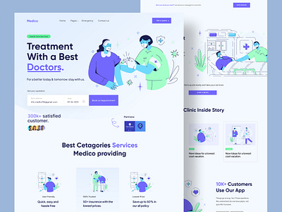 Medical Service Website Design doctor health care healthcare healthcare website medical pharmacy ui ux web design website website design