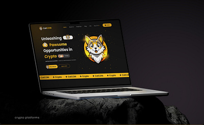 Cat Coin – Crypto Web UI/UX Design appdesign crypto crypto app crypto landing page crypto website design figma landing page responsive ui uiux ux website