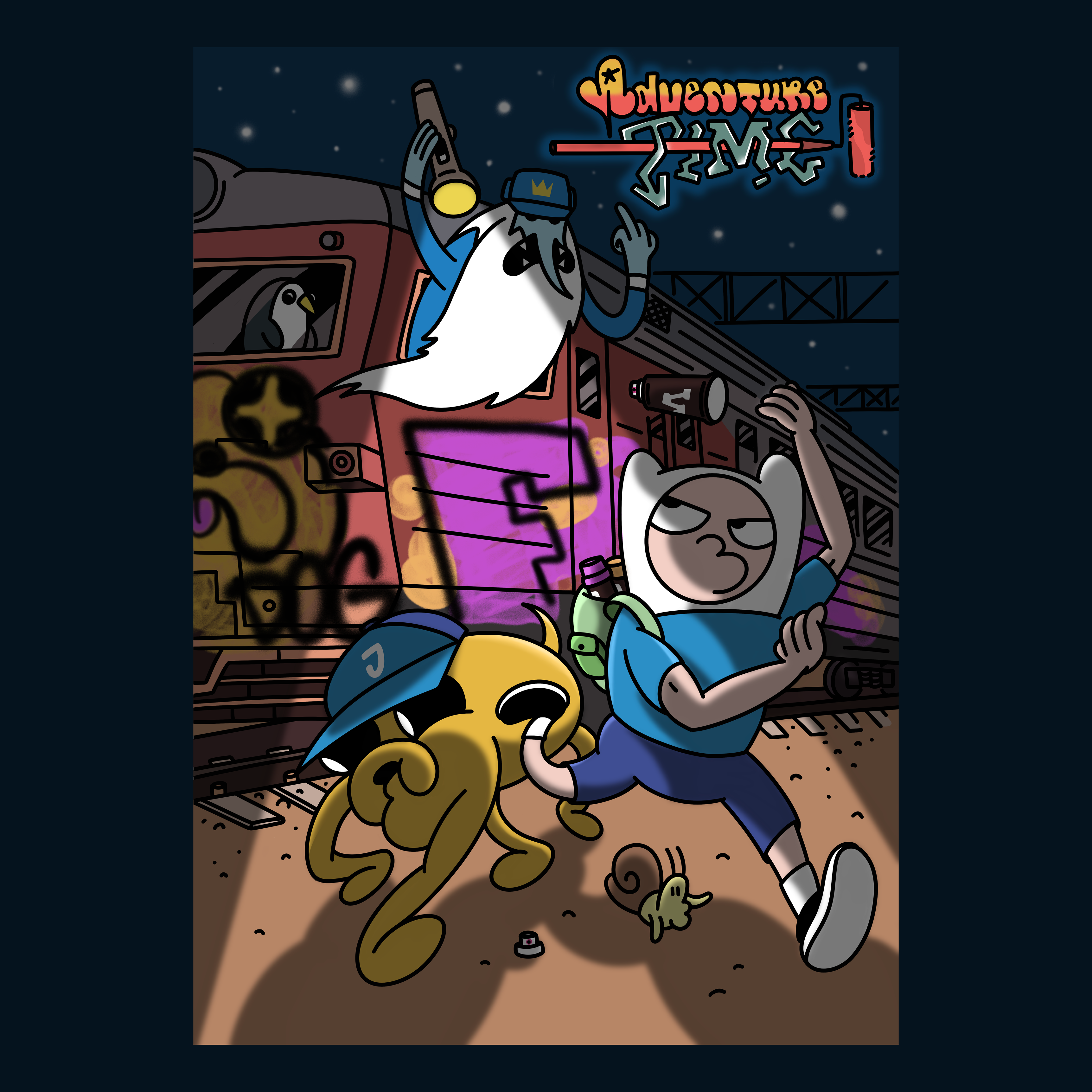 Adventure time illustration poster print