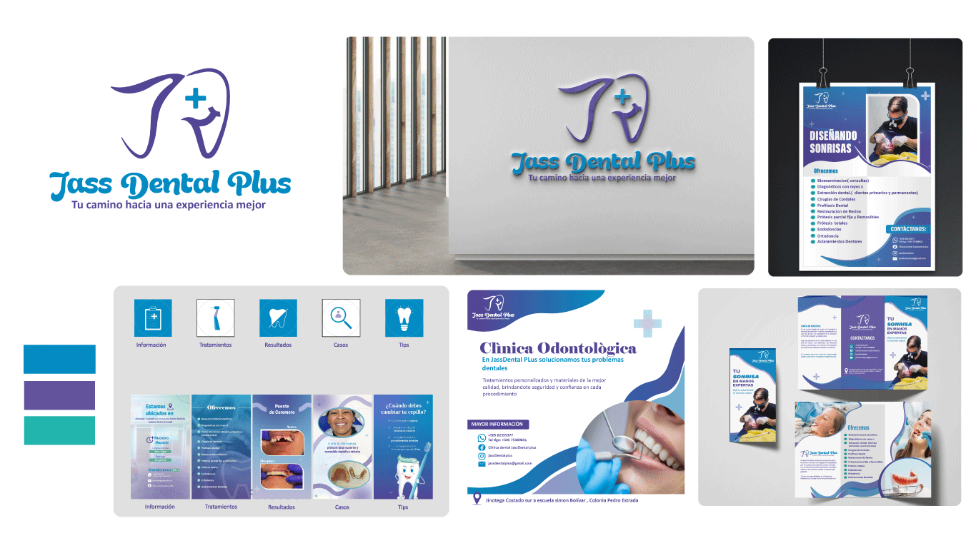 Rebranding y social media - JassDental Plus branding graphic design logo social media