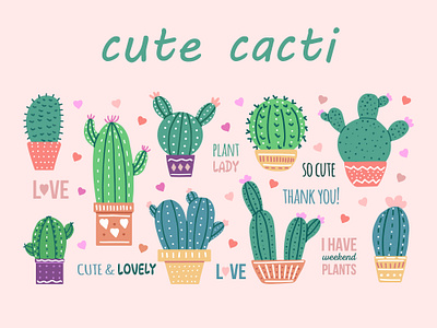 Cute cacti design