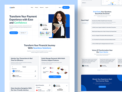 Paylo - Finance Payment Service Website. fastpayments financesaas financialease financialoperations fintechsolution landing page modernfintech paymentgateway paymentsolution rifat saasplatform seamlesstransactions securepayments uiinspiration uxdesign web web design website website design