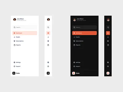 Side navigation bar navigation sidebar