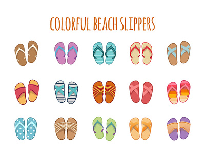 Flip flops summer shoes illustration sea