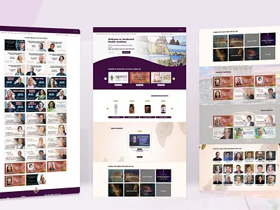 Awakened Health Academy branding development ui wordpress