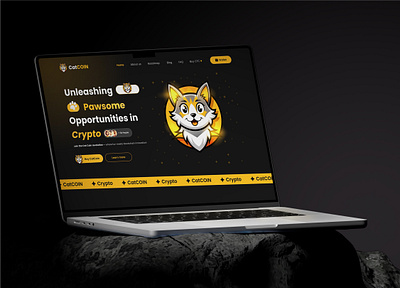 Cat Coin – Crypto Web UI/UX Design crypto ui crypto web crypto web app ui design ui inspiration uiux uiux design web 3.0 web design web ui web3 website design