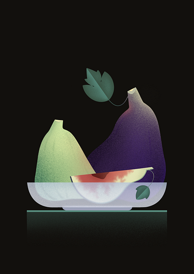 Figs 2d fruits illustration procreate