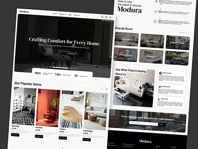 Modena - Furniture Webstore UI Design branding design footer furniture furniture store furniture web header home homepage navbar ui ui design ui web uidesign uiweb web design web header web ui webdesign webstore