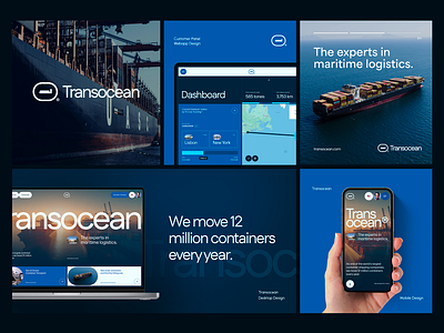 #8 Concepts / Transocean® application brand brand identity branding cargo dashboard design logistics logo logo design logotype ocean product design sea ship transport ui web design website design