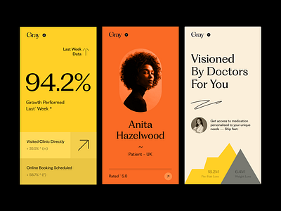 Branding - Story Design Healthcare analytics app ui branding branding healthcare clean data design graphic healthcare illustration insta mobile app product design social stats story design telehealth typography ui user experience