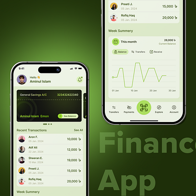 Financial App UI Concept bank app ui ui design