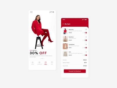 Clothing Ecommerce app clothing ecommerce fashion ui