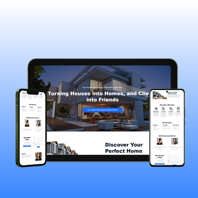 Realtor Landing Page Design graphic design landing page real estate website realtor landing page realtor website website