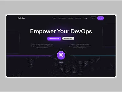 AgileOps : DevOps Platform | Web Design Concept agileops automationfirst branding ci cd cloudready devopsefficiency devopstools figmadesign techdesign uidesign uiux