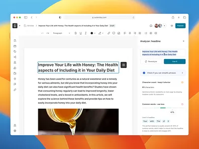 Headline analyser ai concept design media newsroom ux